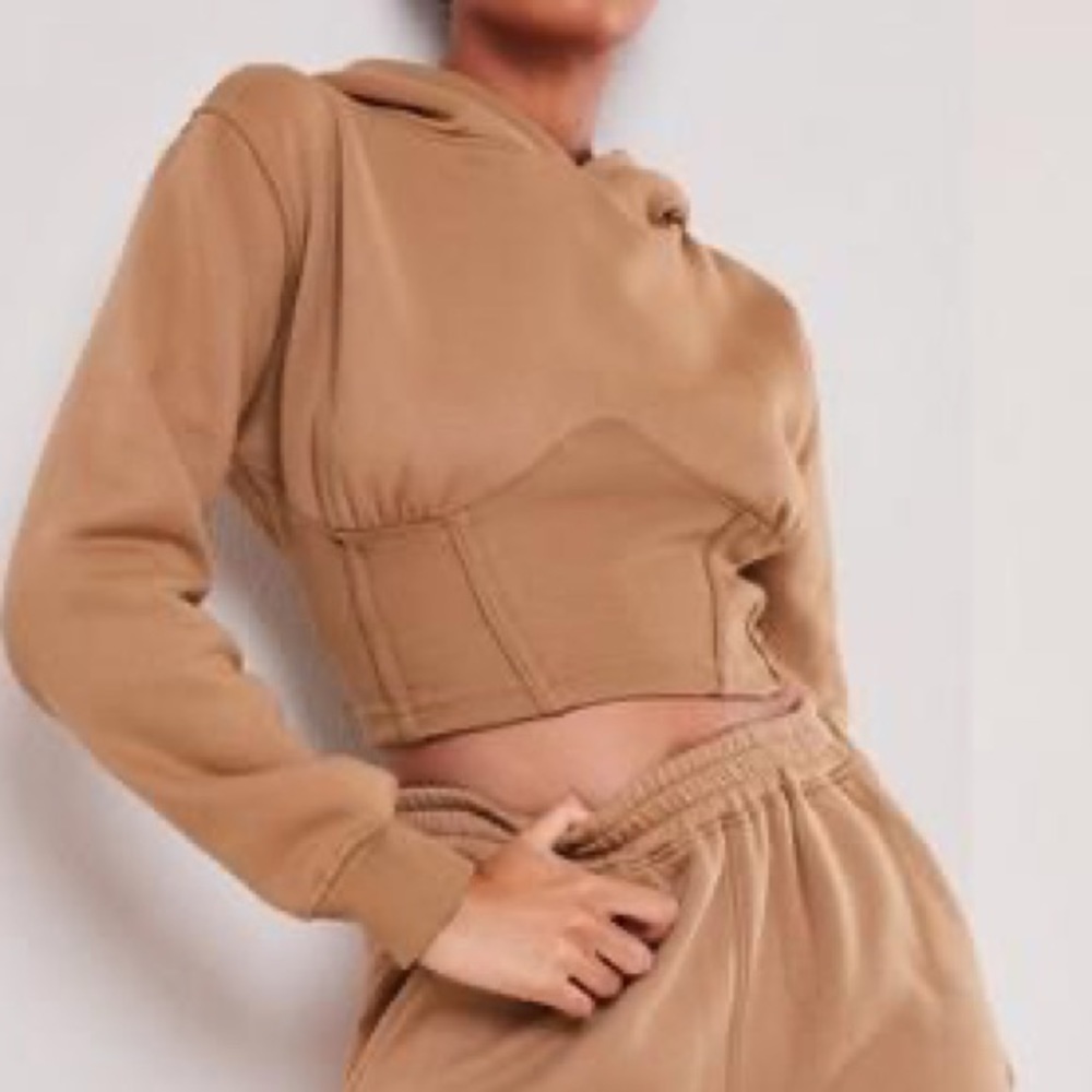 Missguided x Sophia Richie corset crop hoodie
